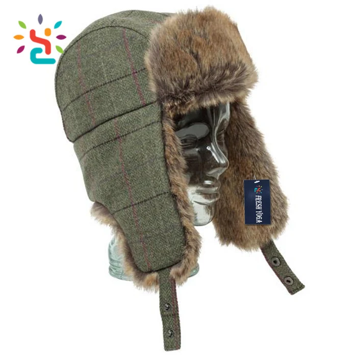 Wholesale Woolen Trapper Hat New Arrival Mens Fur Hats Real Fur Caps