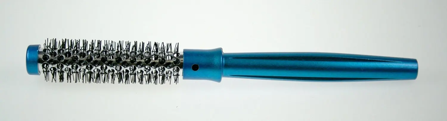 Hairdressing Salon Hot Curl Curling Styling Grooming Volume Hair Brush Tool 15mm - Blue by Metallix