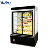 Vertical Stainless Steel Cake Counter Display Case Refrigerator With Led Light