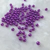 Purple color 8mm plastic ball without hole Faux pearl beads for jewelry