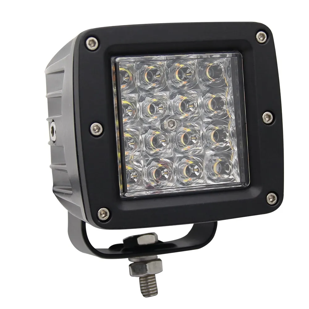 Led Work Strobe Light Kit Dual Color 6500k 3000k 4 Inch 72w Offroad