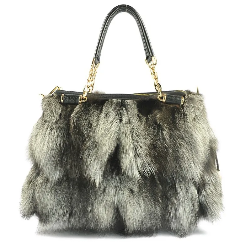 2016 Fashion Style Luxury Fox Fur Lady Bag For Women Hot Sale Fur ...