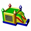 cheap small PVC 4x3m kids air bouncer inflatable trampoline/inflatable bouncer slide combo