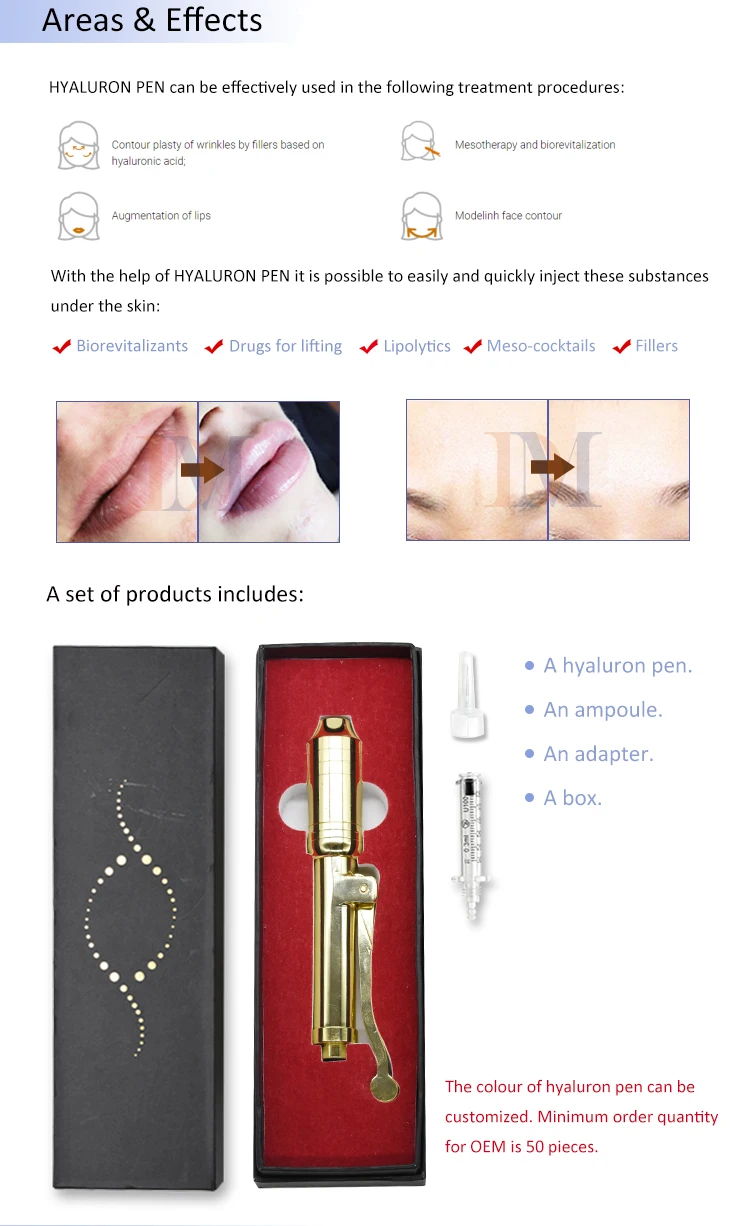 Adjustable Needle-free Injection 3ml 5ml meso hyaluronic acid pen