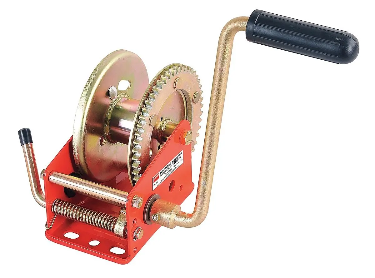 Buy Dayton 12U367 Manual Winch, Ratchet, Cap 1800 Lb, w/Strap in Cheap