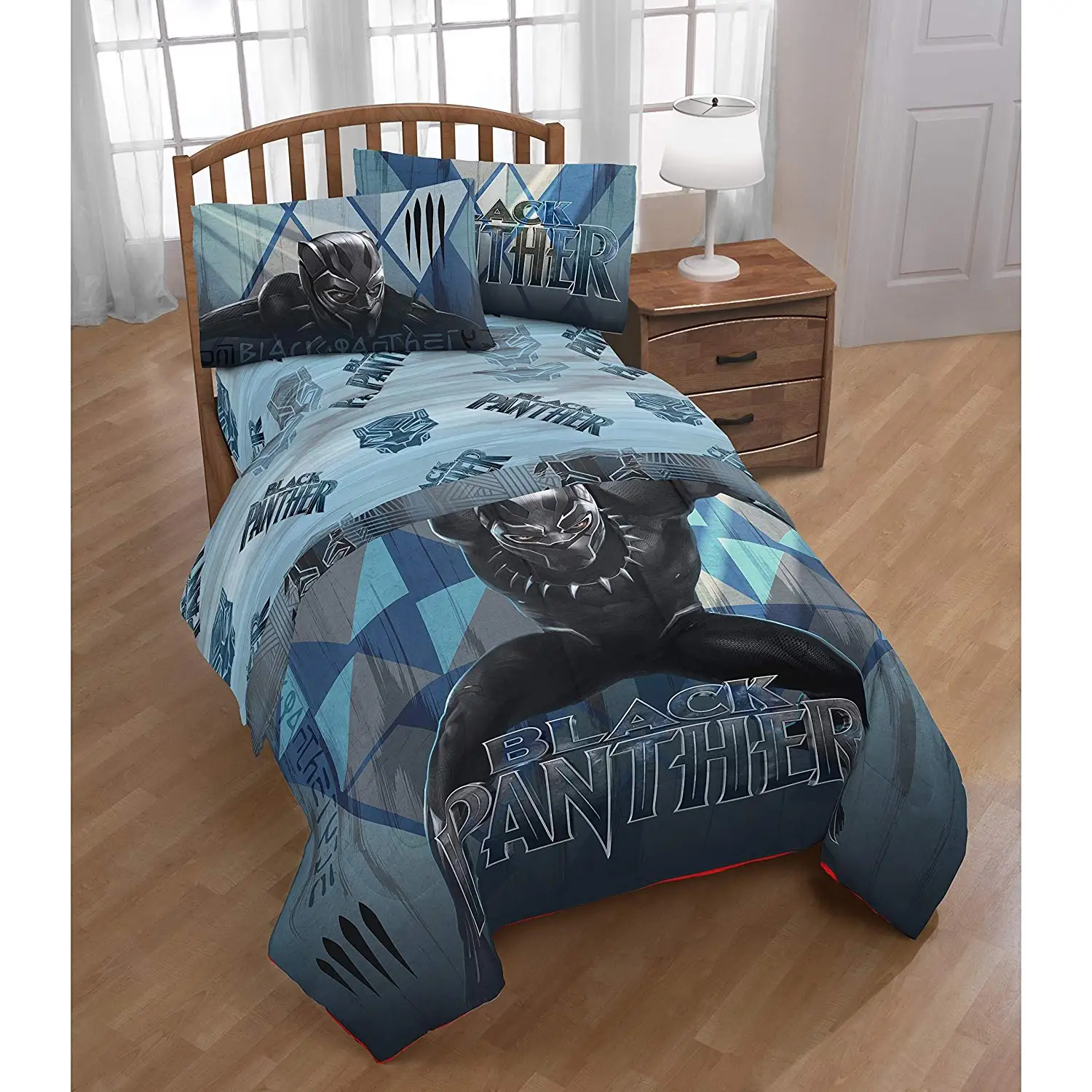 Buy Ln 1 Piece Kids Boys Marvel Black Panther Comforter Twin Blue