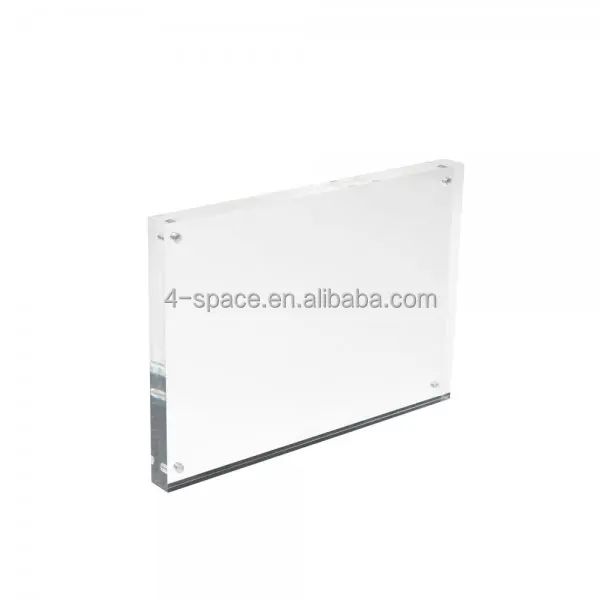 A5 30mm Magnetic Clear Acrylic Perspex Photo Picture Sign Holder Block Frames