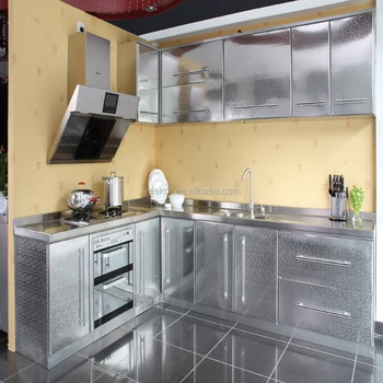 Hot Sell Stainless Steel And Aluminum Kitchen Cabinet 
