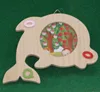 Best selling beautiful fish shaped wooden photo picture frames with wall hooks