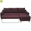 Synthetic leather with armless home funiture three seat sofa bed in coherer legs