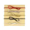 Custom Gold and Silver Metallic Handmade elastic ties loop cord for tag