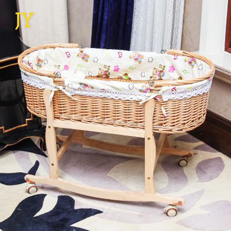 wicker baby cribs
