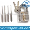 Practice Lock Pick Set with cutaway Visible Metal Padlocks for Locksmith