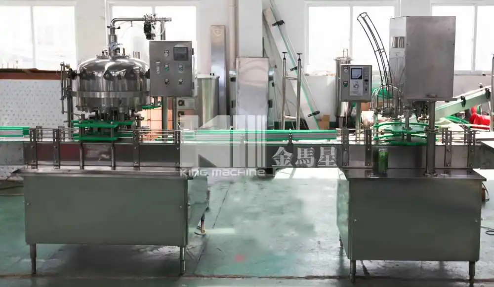 factory direct sale 750ml glass bottle crown cap beer bottling machine