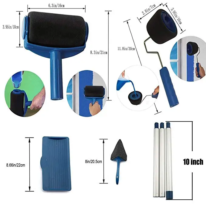 Seamless Paint Runner Pro DIY Paint Roller Kit Painter Tools