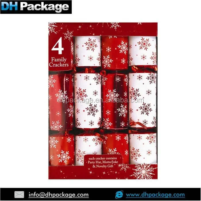 Motto Christmas Luxury Crackers Box of 12-5 Designs Novelty Hat and Snap