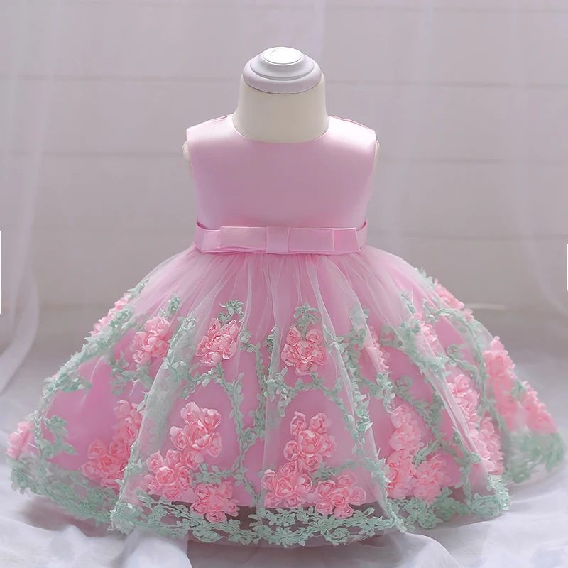 Flower Girl Dress for Baby Kid Toddler Baptism Christening Birthday Wedding Prom