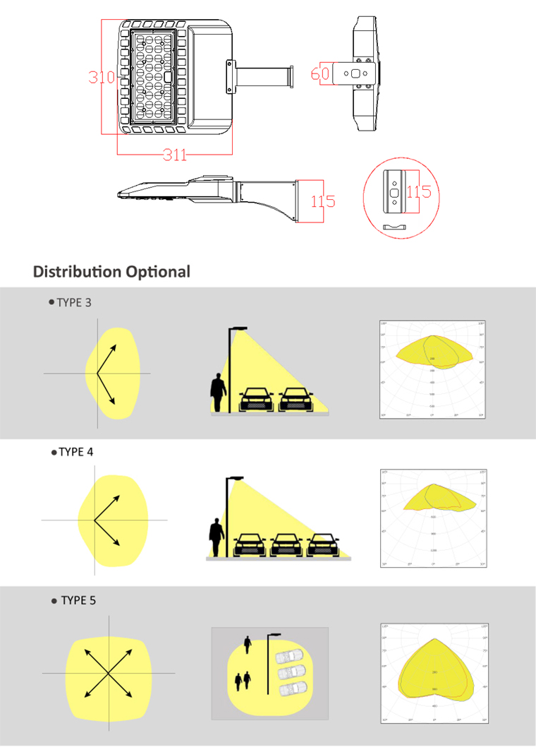YOUWIN led 100W LED public light garden park landscape decoration Walkway Driveways Yard Light