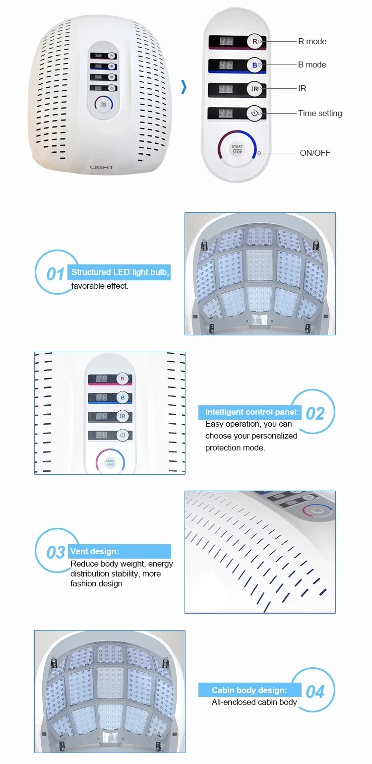 4 Colors Far Infrared PDT LED Light Therapy (F002A)