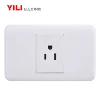 Color black 3 pins electric socket round pin wall socket switch