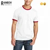 Custom Mens Soft Classic 100% Cotton Ringer Tee T Shirt