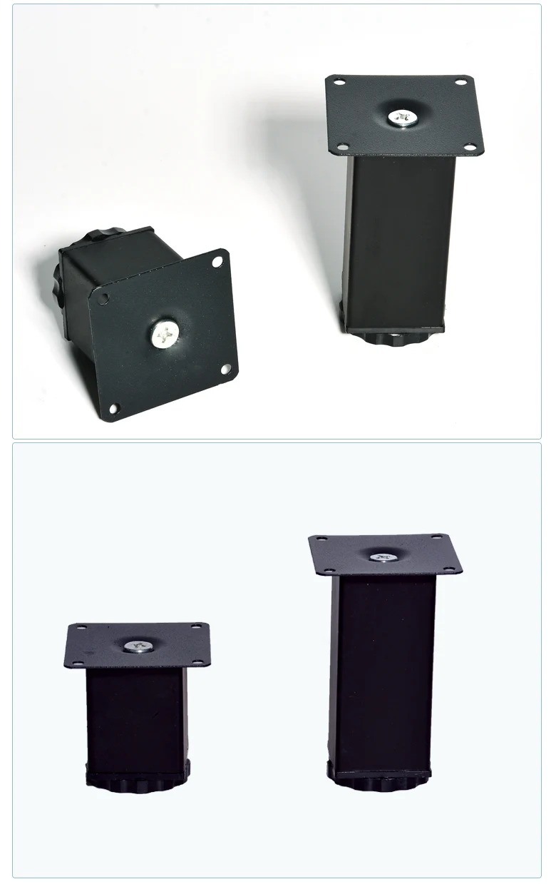 Furniture Parts Legs Black Sofa Leg Support Mats Adjustable Coffee