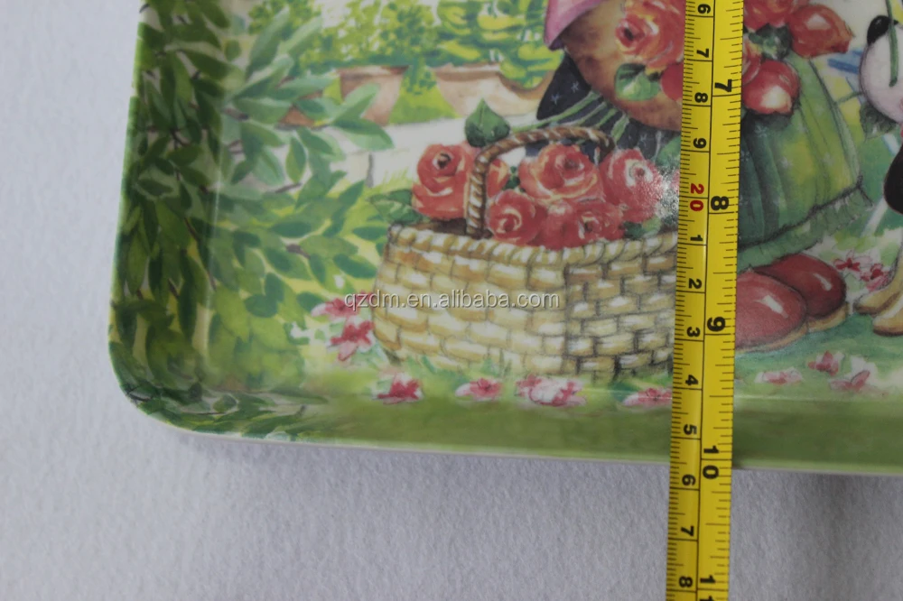 Plastic kids tray Melamine food tray Bear Print