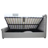 Contemporary Ottoman Fabric Covered Velvet Storage Box Wooden Bed Sample