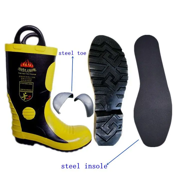 Steel Toe Steel Insole Fireproofing Firefighters Rubber Boots Buy
