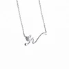cat necklace cute animal necklace sterling silver jewelry necklace with freshwater pearl