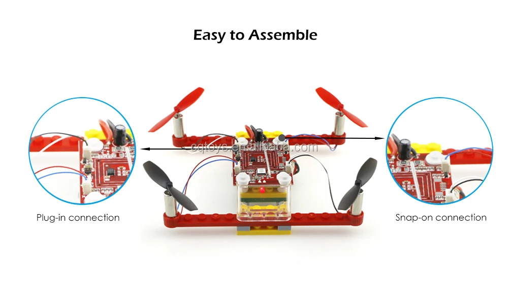 New Style 2.4g Diy Assembled Building Block Rc Drone Parts And