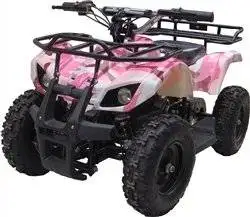 350 Watt Sonora Electric Ride on Mini Quad Utility ATV for Kids, Pink