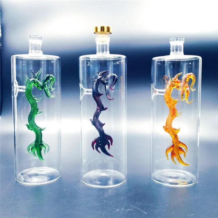 Decanter Dragon Inside Glass Art Wine Bottle 700ml Glass Bottle Buy