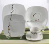 30pcs square ceramic dinner set/ceramic serve ware