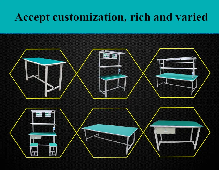 Chống tĩnh điện Bàn/ESD Bàn Làm Việc Được Sử Dụng trong Phòng Sạch Văn Phòng Khung Nhôm ESD Bảng