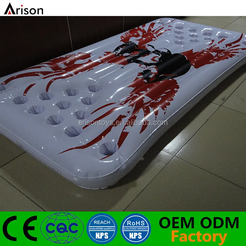 Single Color Inflatable Floating Mattress Inflatable Water Bed Airbed