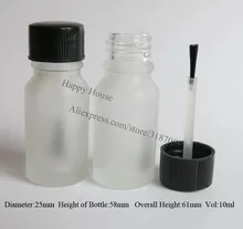 360 x 10ml Frost Glass Bottle 10cc Glass Nail Polish Oil Bottle 1 3OZ Glass Oil