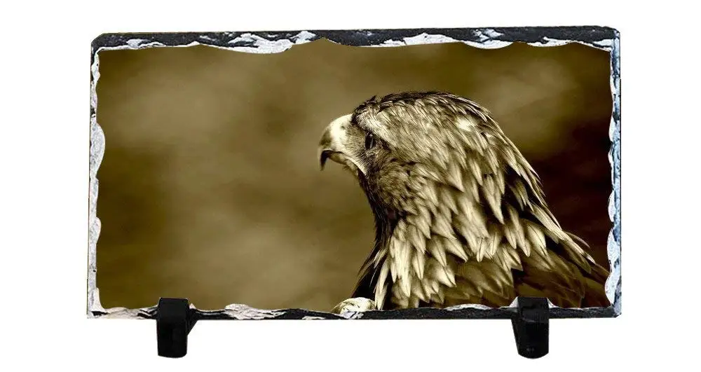 DKLZY Personalized Gifts Personalized Slate Desktop Decoration Plaque - Eagle Custom Photo Slate