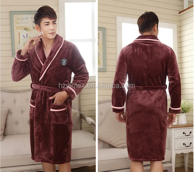 Mens Knit Sleepwear Lightweight Short Spa Robe Bathrobe Buy Mens