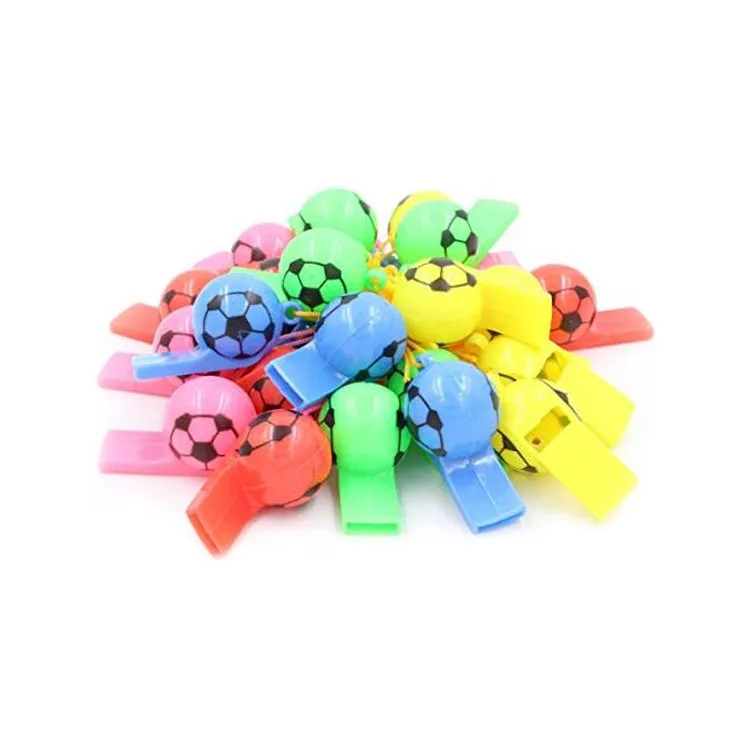 Cy231 New Toys Supplies Colorful Plastic Football Whistle Small