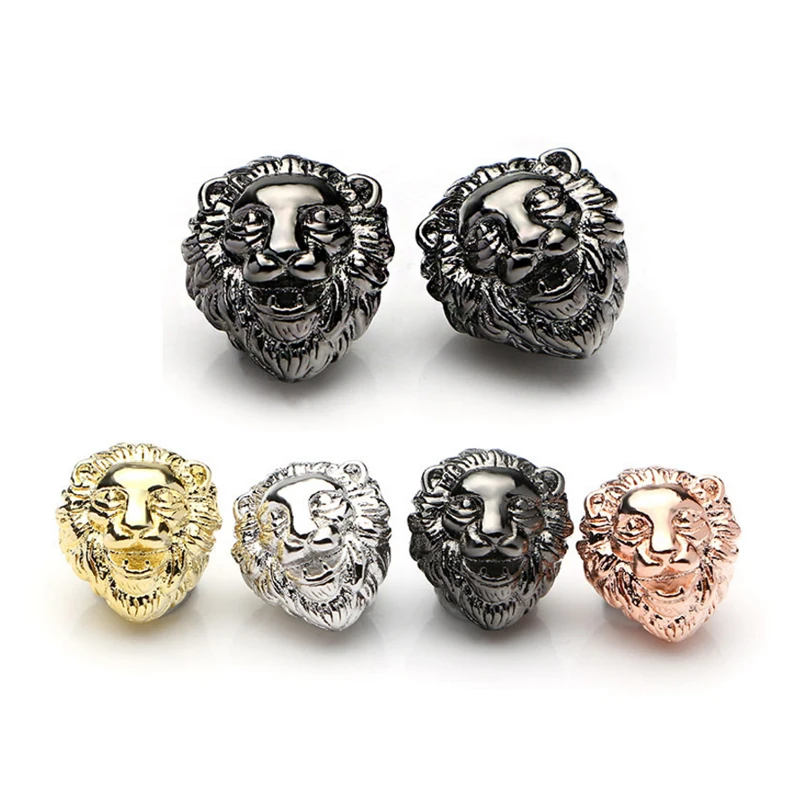 
Hot sale high quality lion style fashion cz accessories jewelry beads and charms pave beads accessories for jewelry making 