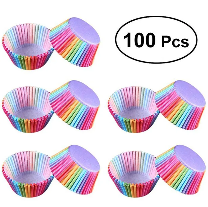 100 Pcs Ensemble Couleur Arc En Ciel Doublure De Cupcake Papier Tasse De Cuisson Moule A Gateau Petite Boite A Gateaux Buy Tasse A Cupcake Tasse A Patisserie En Papier Petite Tasse A Gateau Product On