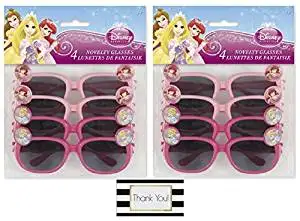 Disney Princess Novelty Glasses Party Favors, 4 ct (2 pack)
