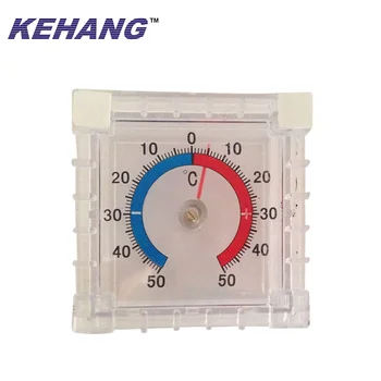 Square Shape Suction Bimetal Window Thermometer Temperature Gauge Square Shape Suction Bimetal Window