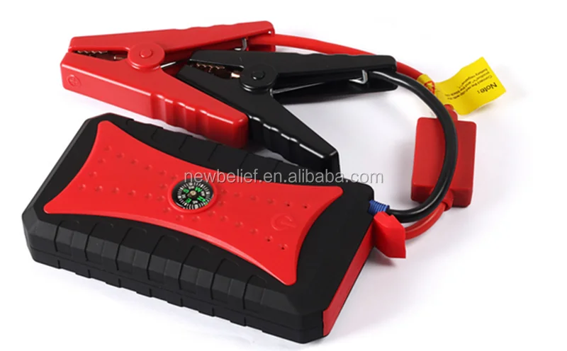 Portable 12 volt emergency car powerbank, 4 USB car jump starter power bank with air compressor