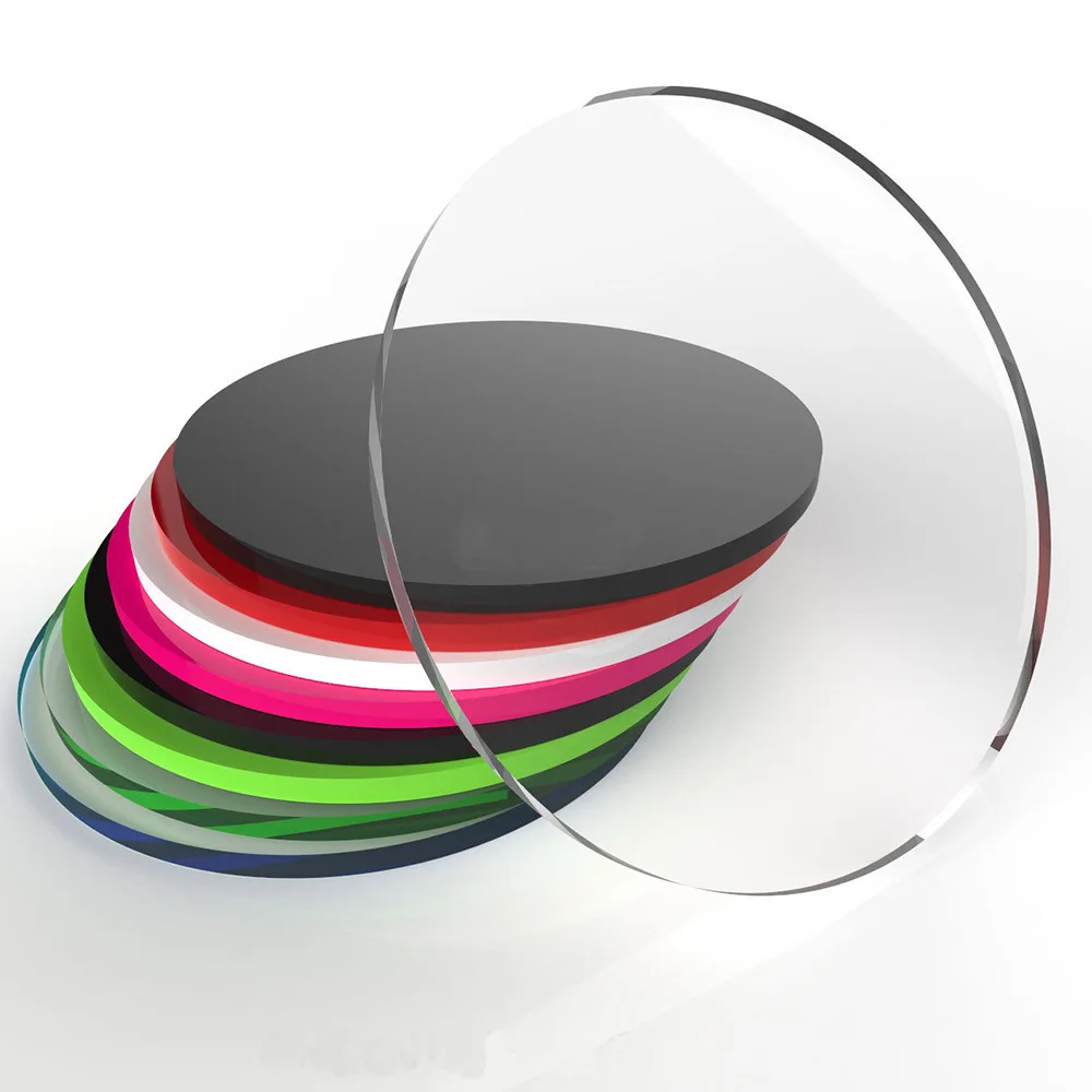 One Disque rond vierge en acrylique blanc translucide (43,2 cm de diamètre)  : cercle en plexiglas lisse de 3 mm d'épaisseur