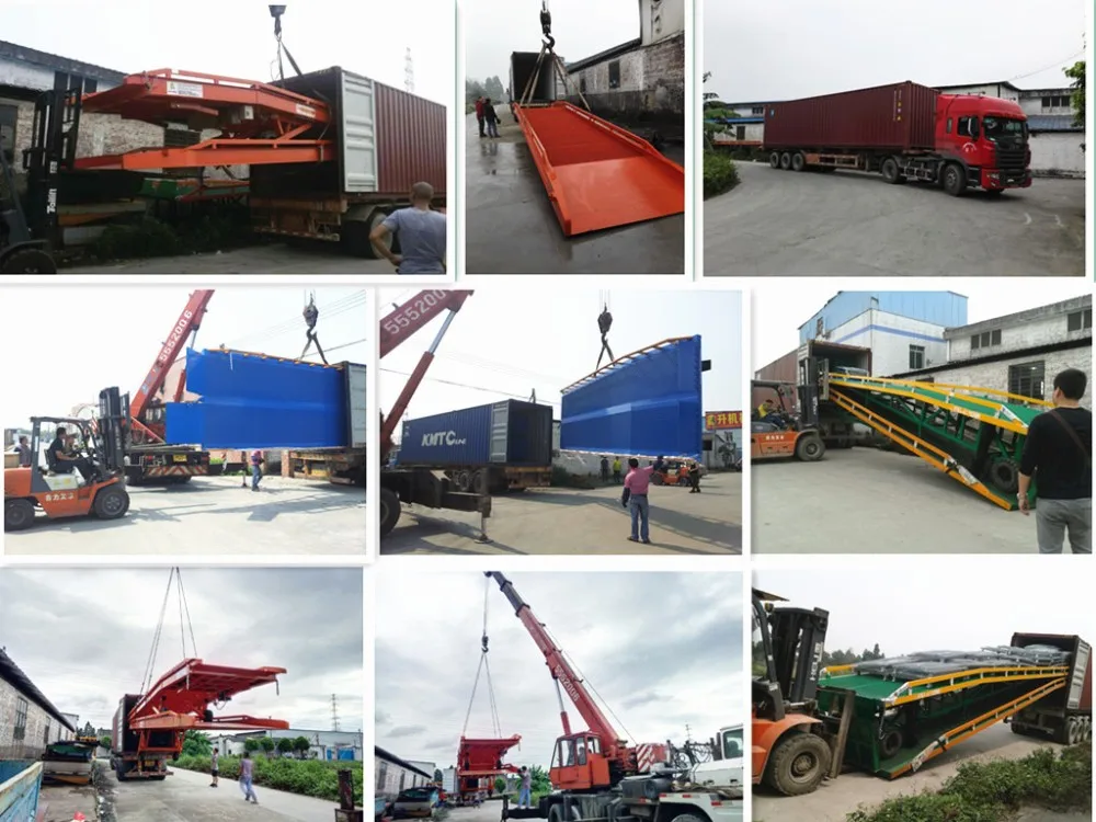 Warehouse Container Loading Ramp Used Manual Operated Mobile Yard Ramp