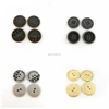 4Holes Classic Gun-Metal Color Metal Alloy Round Button For Garment Jacket, Sewing Button