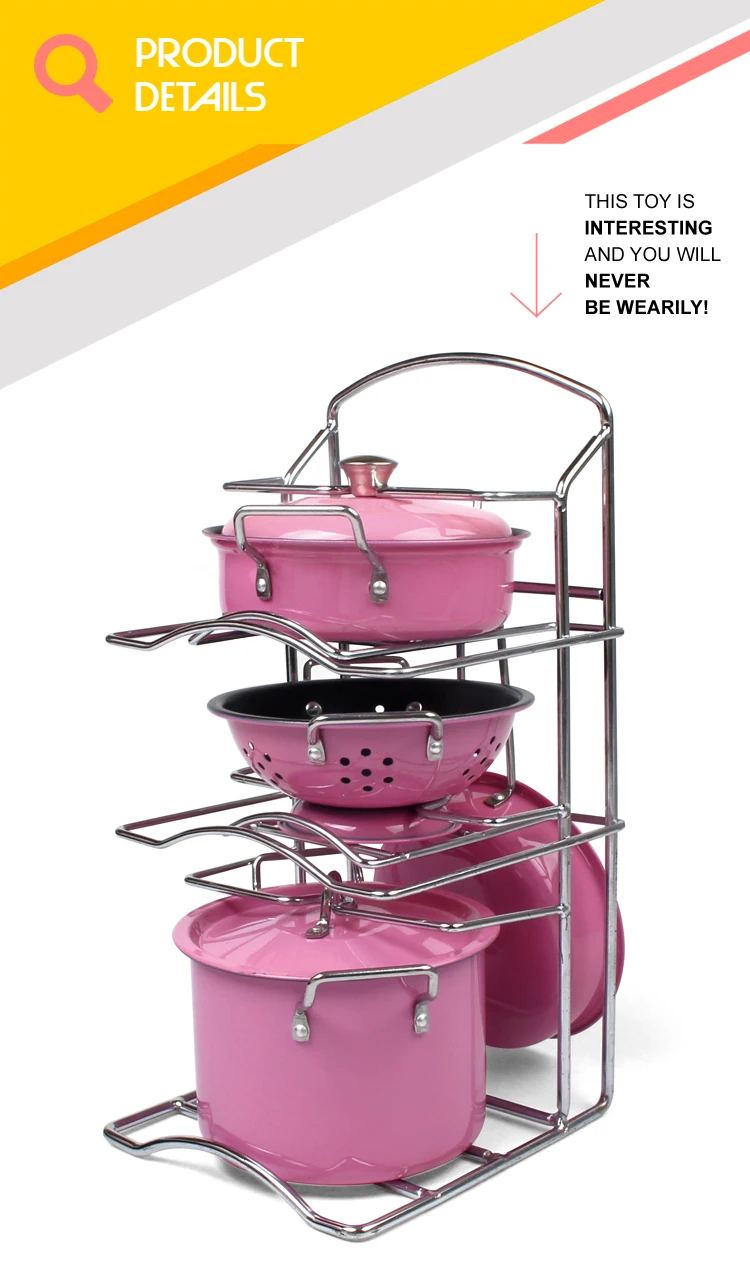 Kids Pretend Play Toys Kitchen Cooking Simulation Toy Stainless Kids Pretend Play Toys Kitchen Cooking