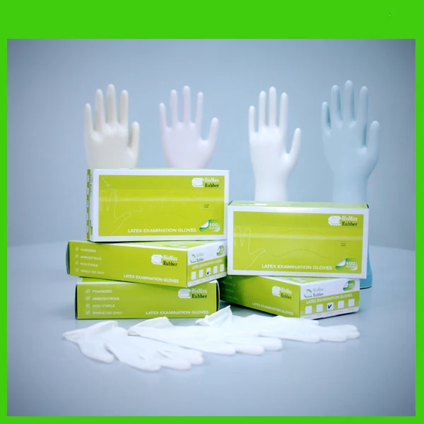 High Quality Latex Powdered Examination Gloves Imported And